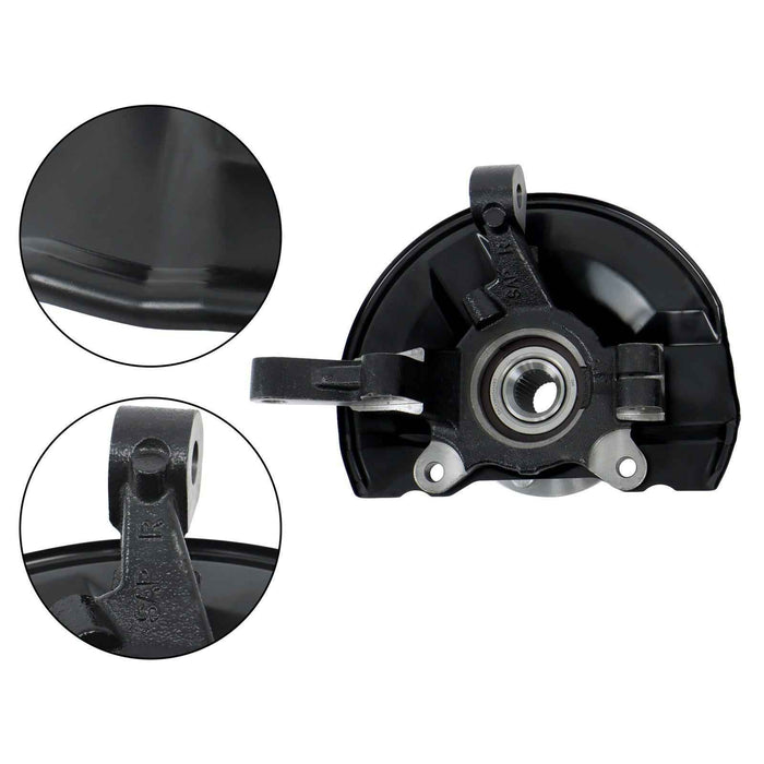 DURAFORCE Front Steering Knuckle + Wheel Hub Bearings For Jeep Compass Sport Utility 07-17