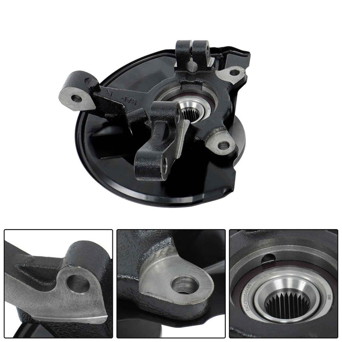 DURAFORCE Front Steering Knuckle + Wheel Hub Bearings For Jeep Compass Sport Utility 07-17