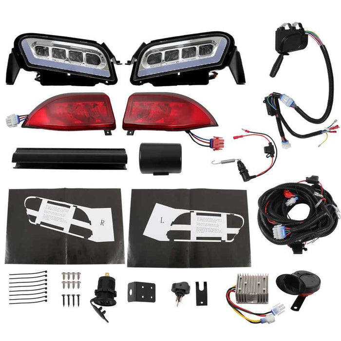 DURAFORCE Headlight Tail LED Light Kit Fit For Club Car Tempo Golf Cart 12V 7.5A 2018-Up