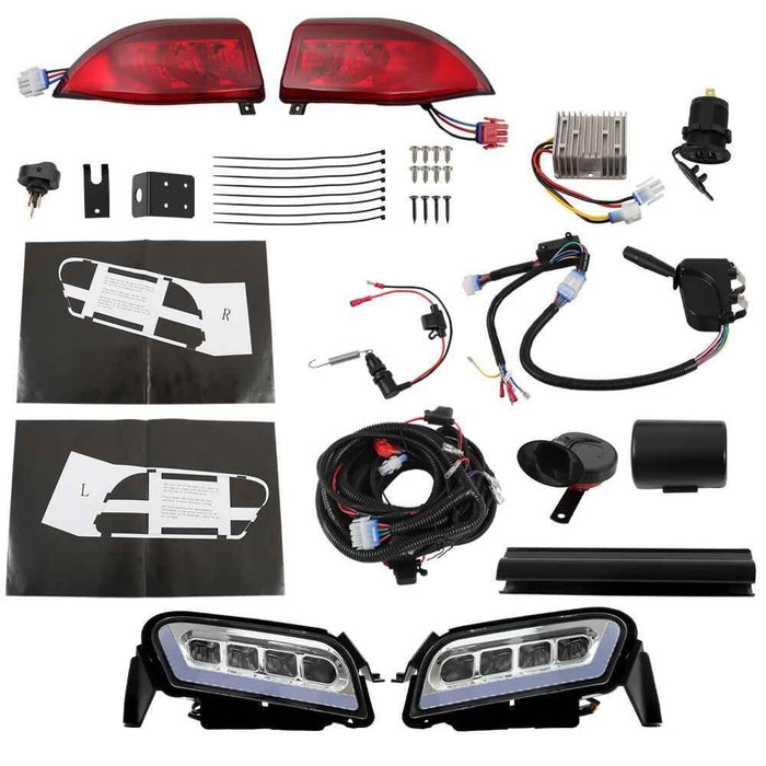 DURAFORCE Headlight Tail LED Light Kit Fit For Club Car Tempo Golf Cart 12V 7.5A 2018-Up