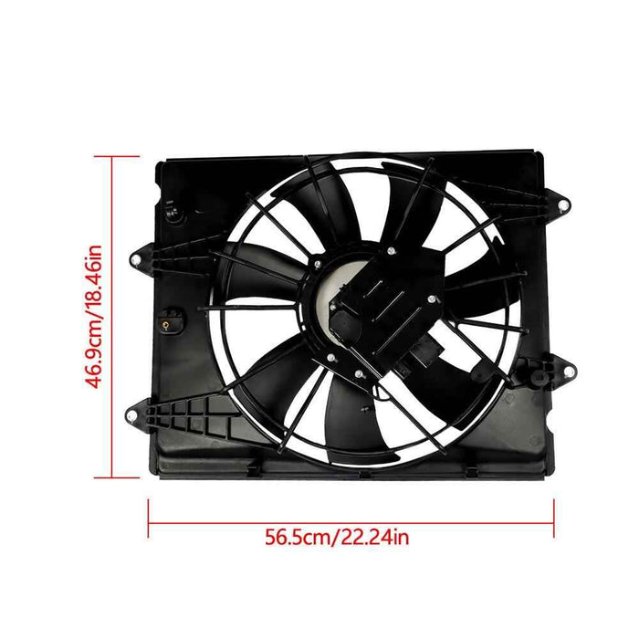 DURAFORCE Radiator Cooling Fan Assembly For Honda Civic 2016 2017 2018-2021 LX-P 2.0