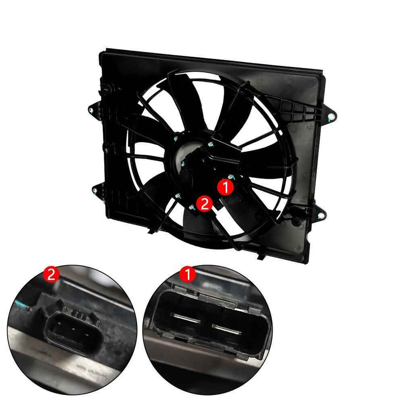 DURAFORCE Radiator Cooling Fan Assembly For Honda Civic 2016 2017 2018-2021 LX-P 2.0