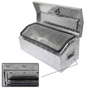 DURAFORCE 30" Silver Aluminum Alloy Underbody Storage Tool Box Pentagon for Truck Trailer