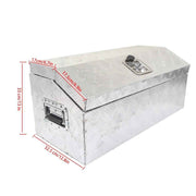 DURAFORCE 30" Silver Aluminum Alloy Underbody Storage Tool Box Pentagon for Truck Trailer