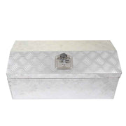DURAFORCE 30" Silver Aluminum Alloy Underbody Storage Tool Box Pentagon for Truck Trailer