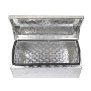DURAFORCE 30" Silver Aluminum Alloy Underbody Storage Tool Box Pentagon for Truck Trailer