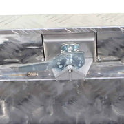 DURAFORCE 30" Silver Aluminum Alloy Underbody Storage Tool Box Pentagon for Truck Trailer