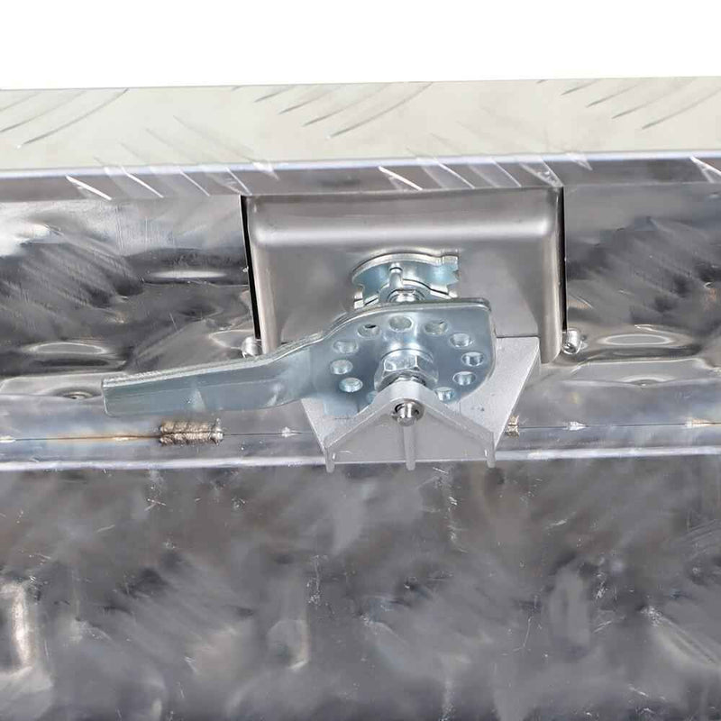 DURAFORCE 30" Silver Aluminum Alloy Underbody Storage Tool Box Pentagon for Truck Trailer