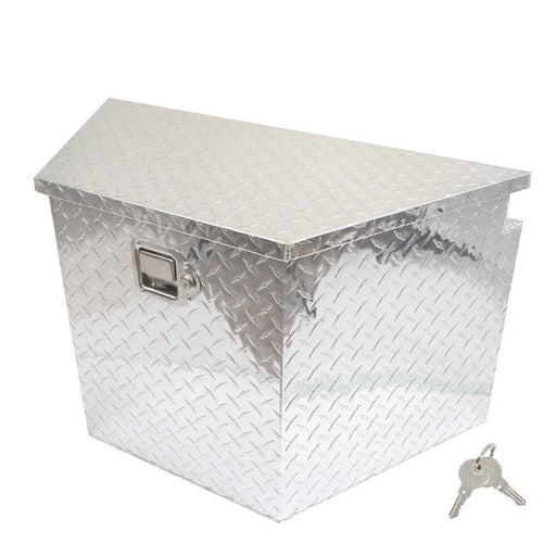 DURAFORCE 29"X15"X18"Aluminum Trailer Tongue Box For Camper PickUp Truck Tool Storage
