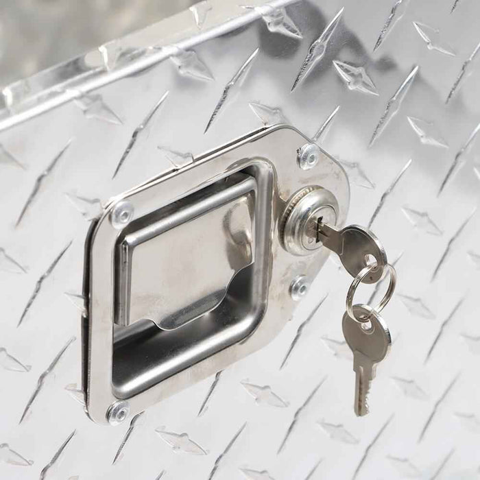 DURAFORCE 29"X15"X18"Aluminum Trailer Tongue Box For Camper PickUp Truck Tool Storage