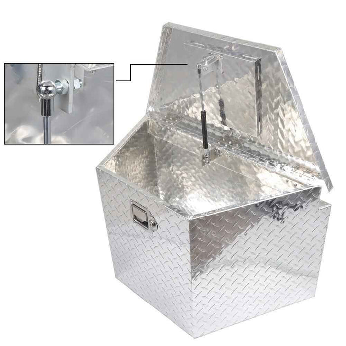 DURAFORCE 29"X15"X18"Aluminum Trailer Tongue Box For Camper PickUp Truck Tool Storage