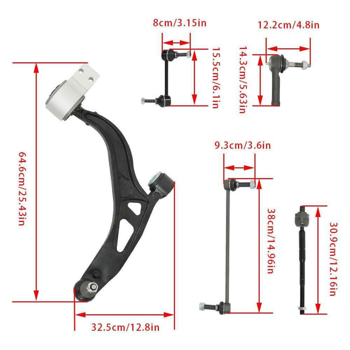 DURAFORCE Front Lower Control Arm Ball Joint Tie Rod End For Ford Explorer 11-17 es800952