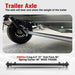 DURAFORCE 3.5K Trailer Axle 3500 lbs 5 lug 61" Hub Face 46" Spring Center 48" Wide Frame