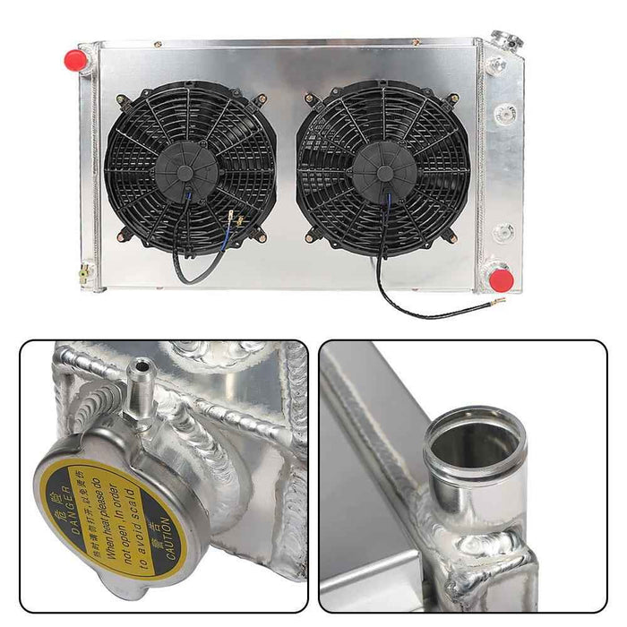 DURAFORCE CC162 For Chevy Monte Carlo 1978 1979-1987 3 Row Aluminum Radiator+Shroud Fan