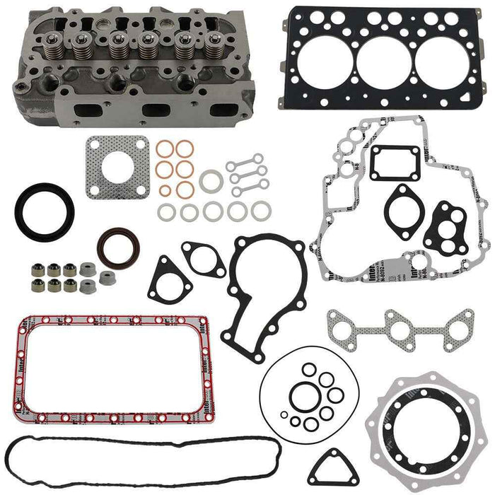 DURAFORCE Full Cylinder Head Assy W/ Vavel Full Gasket Kit Replacement For Kubota D782