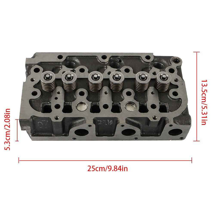 DURAFORCE Full Cylinder Head Assy W/ Vavel Full Gasket Kit Replacement For Kubota D782