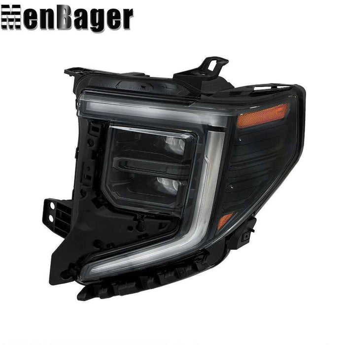 DURAFORCE Black Trim LED Headlight LH Side For GMC Sierra 1500 Elevation/Pro/SLE 2022-2024