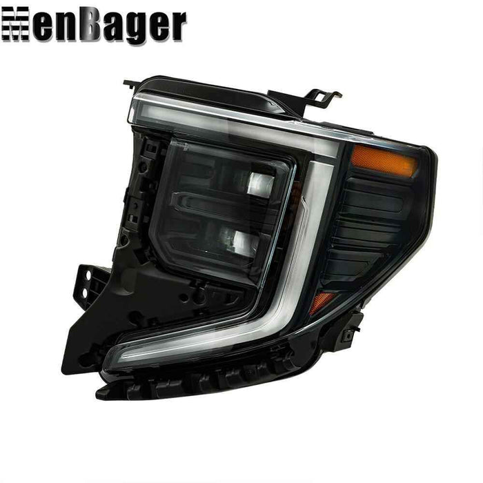 DURAFORCE Black Trim LED Headlight LH Side For GMC Sierra 1500 Elevation/Pro/SLE 2022-2024