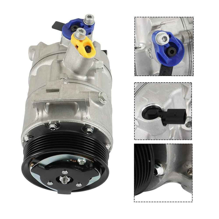 DURAFORCE A/C Compressor +Clutch For Volkswagen CC Golf Jetta Passat Tiguan Audi A3 Q3