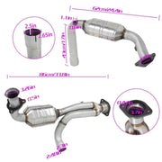 DURAFORCE Y Pipe Catalytic Converter For Chevy Silverado 1500 GMC Sierra 1500 1999-2006