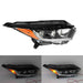 DURAFORCE Right Passenger Side For 2019-2021 Honda HRV Black Headlights Halogen W/LED DRL