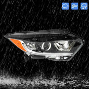 DURAFORCE Right Passenger Side For 2019-2021 Honda HRV Black Headlights Halogen W/LED DRL