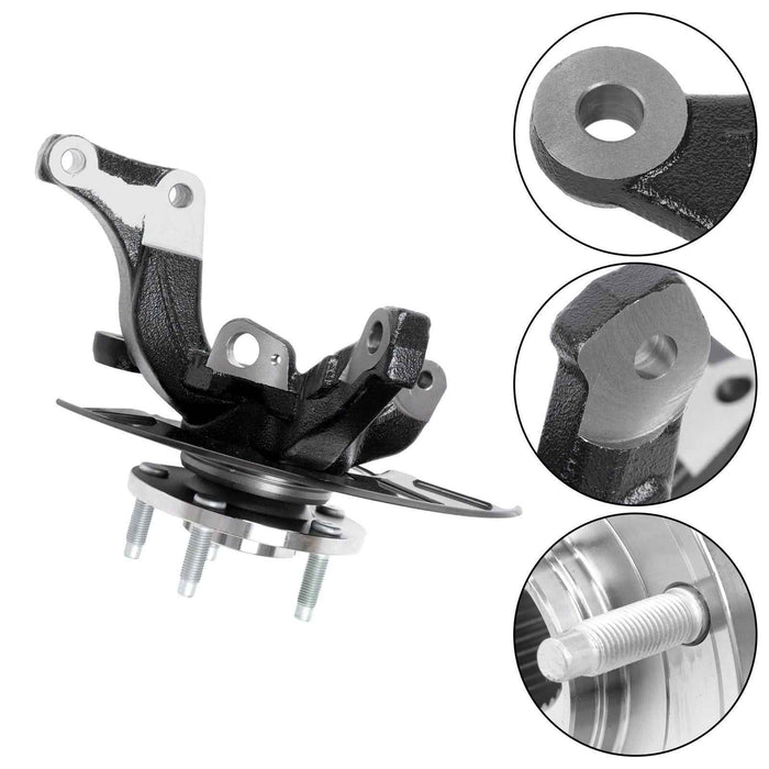 DURAFORCE 2PCS Front Wheel Hub Bearing & Steering Knuckle Assembly For Ford Mazda Mercury