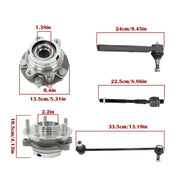DURAFORCE For Altima 2.5L 07-13 Front Wheel Bearning Hub Sway Bar End Link Tie Rod K750094