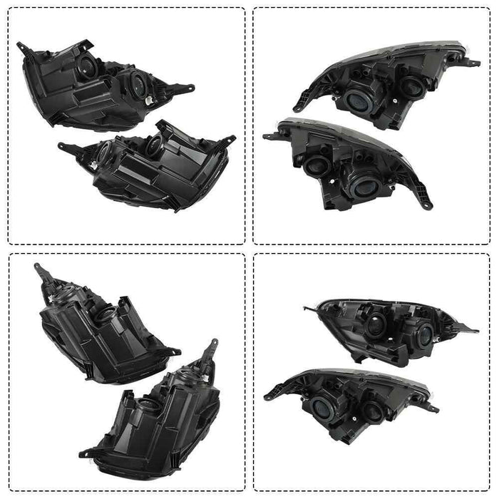 DURAFORCE For 2018-2022 Ford EcoSport S Sport Halogen Headlights Black Housing Right&Left