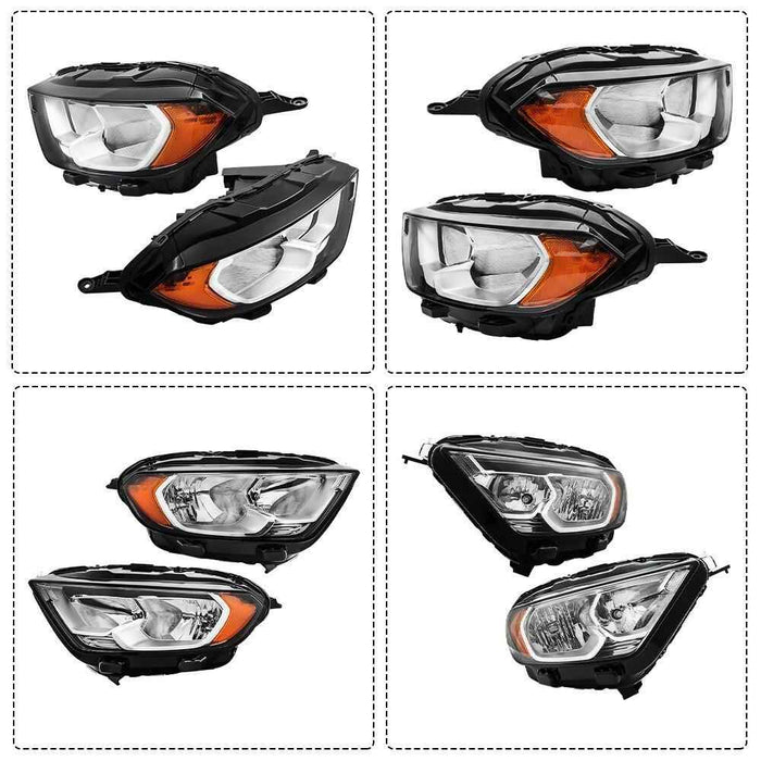DURAFORCE For 2018-2022 Ford EcoSport S Sport Halogen Headlights Black Housing Right&Left