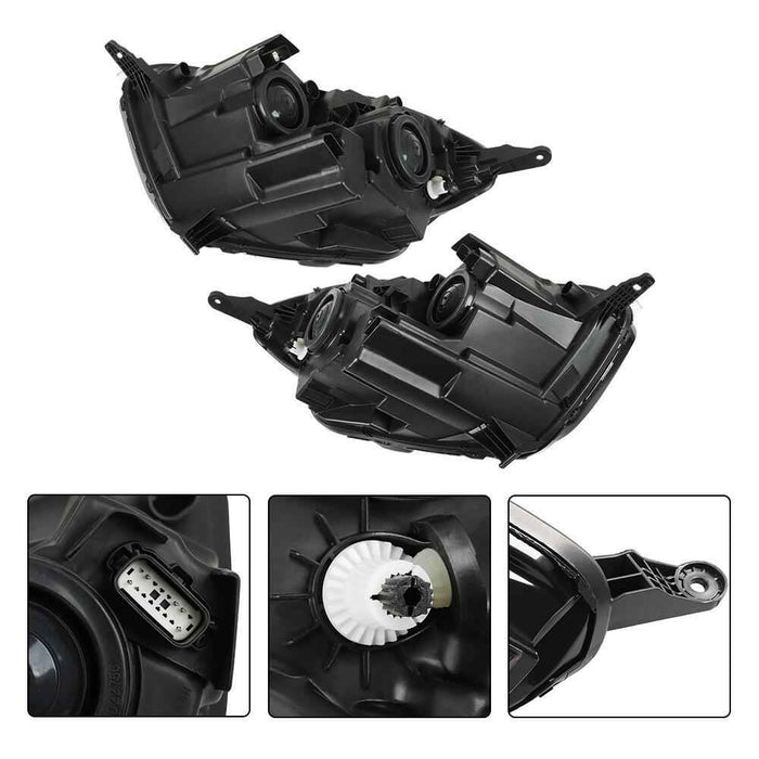 DURAFORCE For 2018-2022 Ford EcoSport S Sport Halogen Headlights Black Housing Right&Left