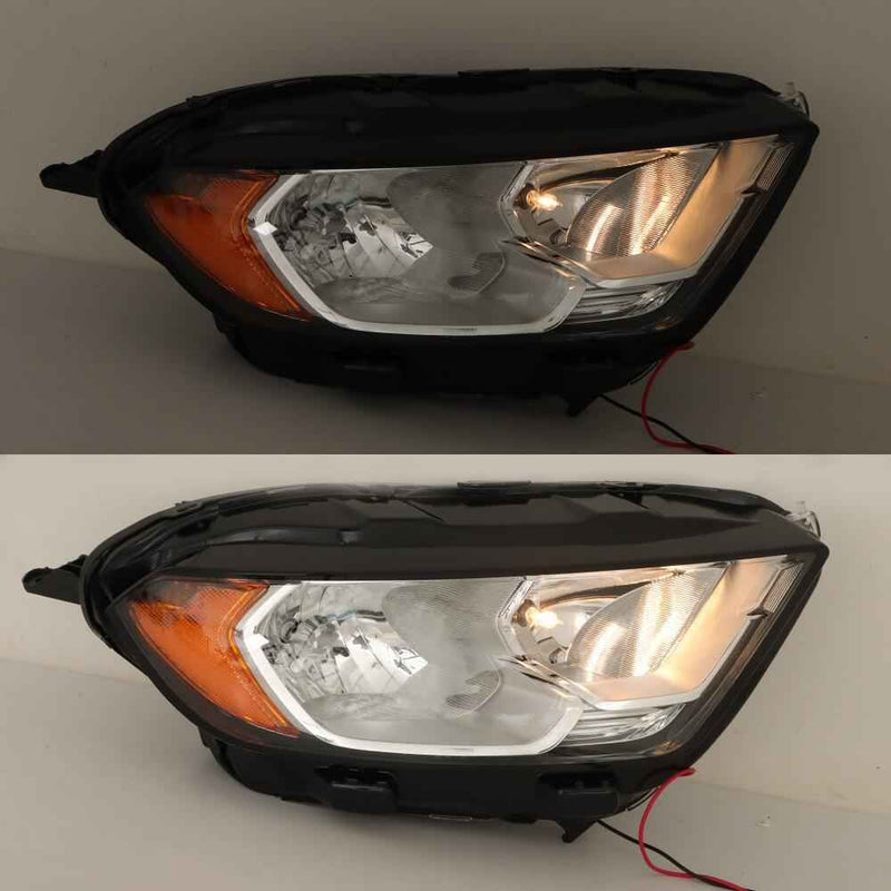 DURAFORCE For 2018-2022 Ford EcoSport S Sport Halogen Headlights Black Housing Right&Left