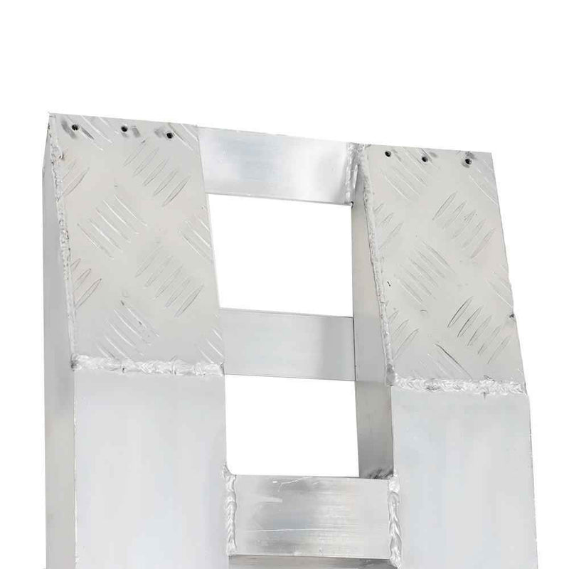 DURAFORCE 72"x15" Aluminum Ramps 2 Pcs 6500Lbs Car Trailer Truck Hook End 1 Pair 6FT