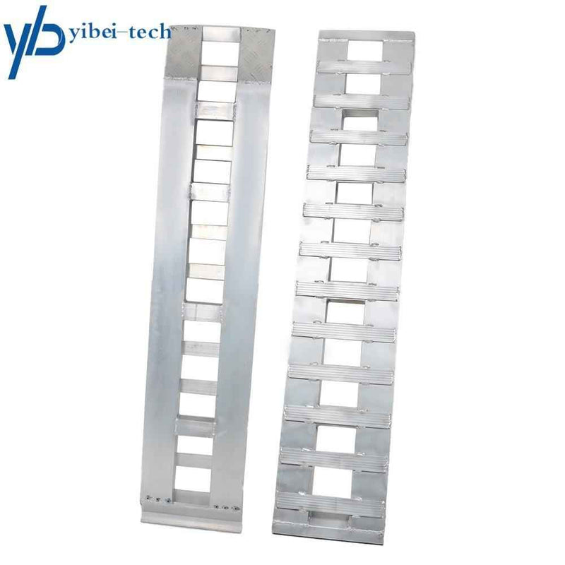 DURAFORCE 72"x15" Aluminum Ramps 2 Pcs 6500Lbs Car Trailer Truck Hook End 1 Pair 6FT