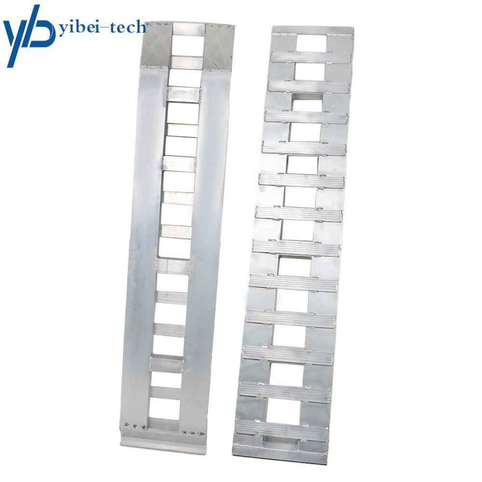 DURAFORCE 72"x15" Aluminum Ramps 2 Pcs 6500Lbs Car Trailer Truck Hook End 1 Pair 6FT