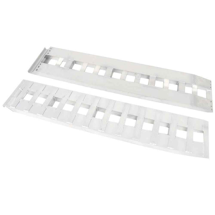 DURAFORCE 72"x15" Aluminum Ramps 2 Pcs 6500Lbs Car Trailer Truck Hook End 1 Pair 6FT