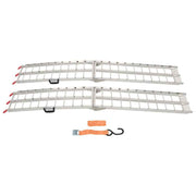 DURAFORCE 2pcs ATV UTV 7.5' Aluminum Folding Loading Ramps For Truck Motorcycle Lawn Mower