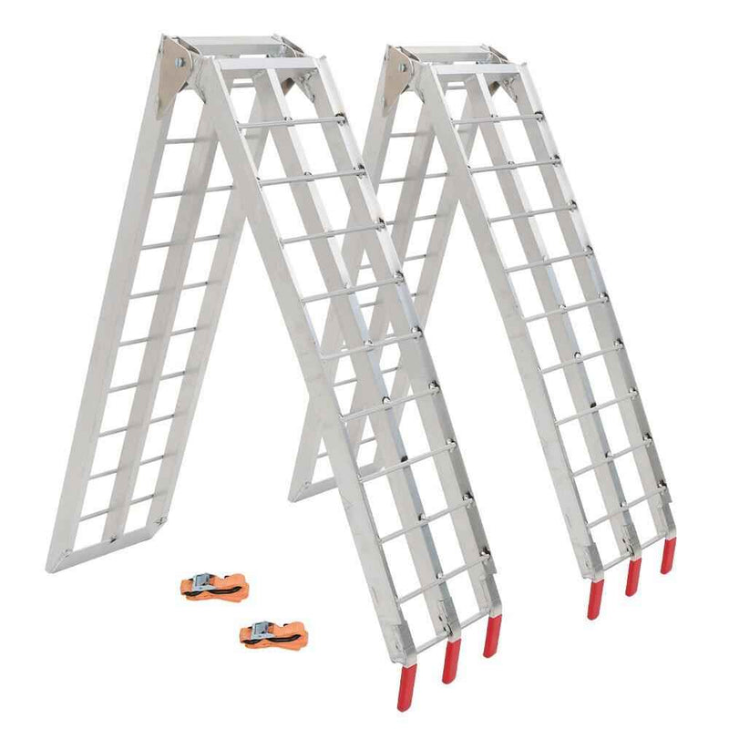 DURAFORCE 2pcs ATV UTV 7.5' Aluminum Folding Loading Ramps For Truck Motorcycle Lawn Mower