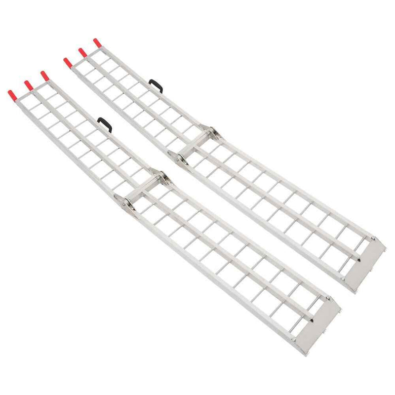 DURAFORCE 2pcs ATV UTV 7.5' Aluminum Folding Loading Ramps For Truck Motorcycle Lawn Mower