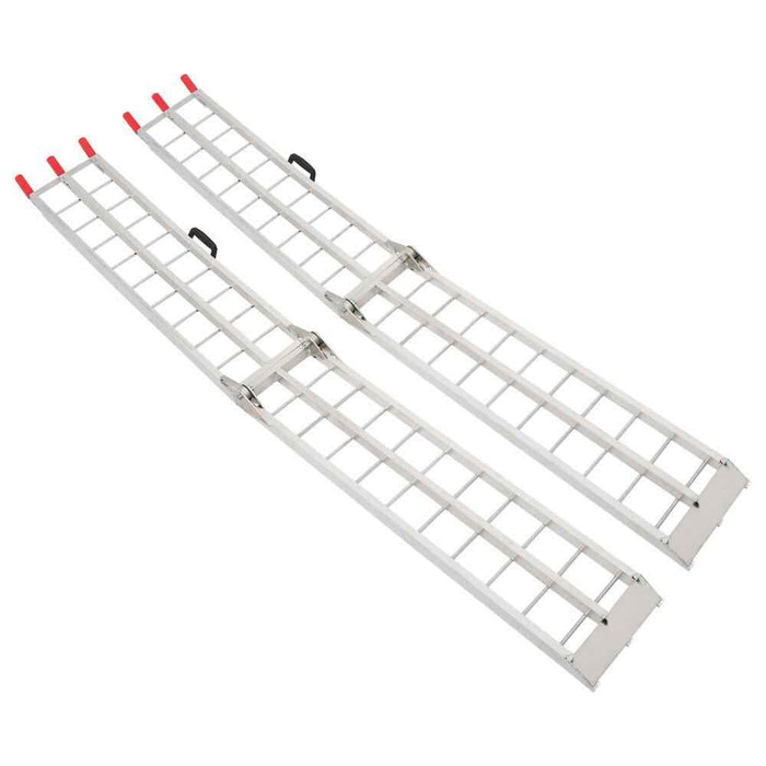 DURAFORCE 2pcs ATV UTV 7.5' Aluminum Folding Loading Ramps For Truck Motorcycle Lawn Mower