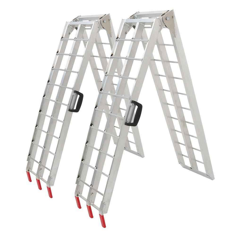 DURAFORCE 2pcs ATV UTV 7.5' Aluminum Folding Loading Ramps For Truck Motorcycle Lawn Mower