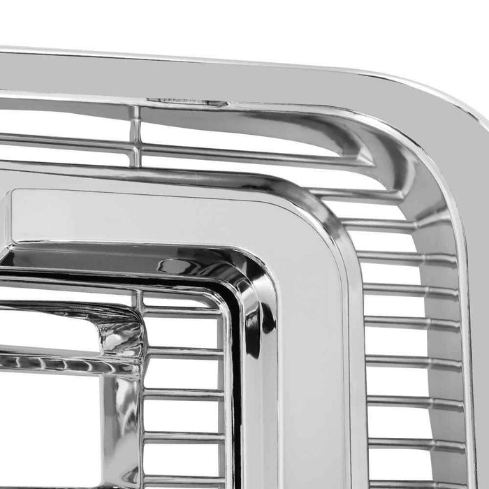 DURAFORCE Fit For 2009-2014 Ford F150 Front Upper Bumper Chrome Grille Horizontal Billet