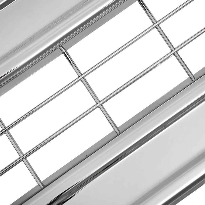 DURAFORCE Fit For 2009-2014 Ford F150 Front Upper Bumper Chrome Grille Horizontal Billet