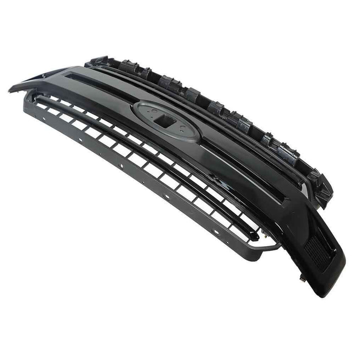 DURAFORCE Fit For 2018-2020 Ford F-150 XL XLT Front Upper Bumper Grille Glossy Black Grill