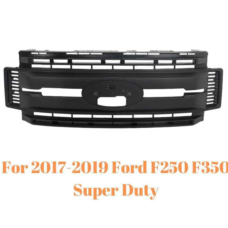 DURAFORCE Fit For 2017 2018 2019 Ford F250 F350 Super Duty Front Upper Matte Black Grille