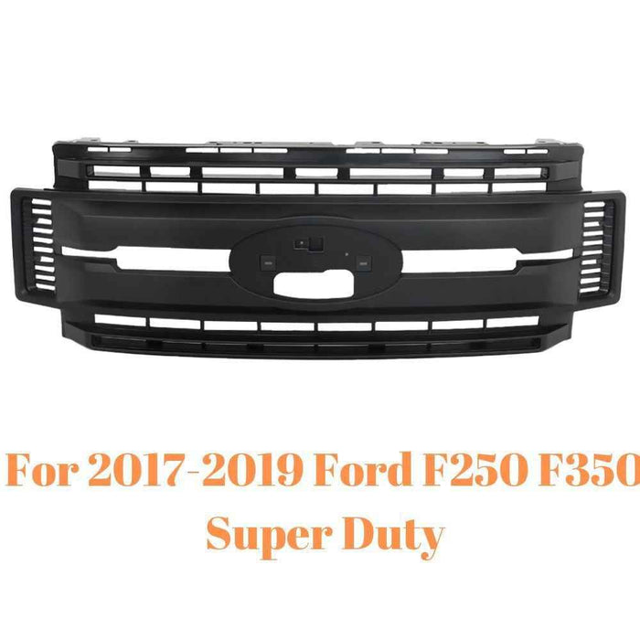 DURAFORCE Fit For 2017 2018 2019 Ford F250 F350 Super Duty Front Upper Matte Black Grille