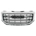 DURAFORCE Front Upper Grille For GMC Sierra 1500 16-2018 19 Chrome Grill Horizontal Billet