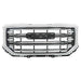 DURAFORCE Front Upper Grille For GMC Sierra 1500 16-2018 19 Chrome Grill Horizontal Billet