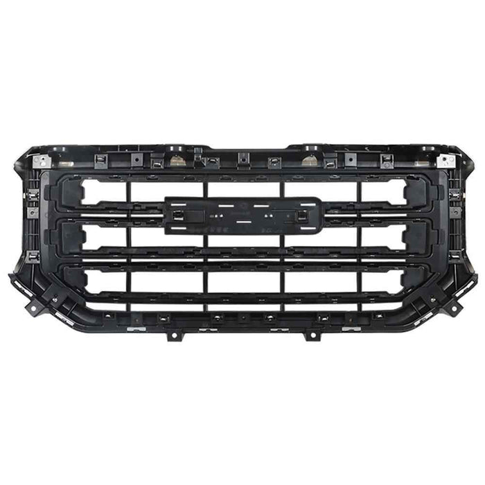 DURAFORCE Front Upper Grille For GMC Sierra 1500 16-2018 19 Chrome Grill Horizontal Billet