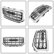 DURAFORCE Front Upper Grille For GMC Sierra 1500 16-2018 19 Chrome Grill Horizontal Billet
